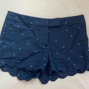 Jcrew navy blue white starry shorts size 6